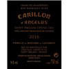 The Carillon of the Angelus - Château Angélus - Saint-Emilion Grand Cru 2016 