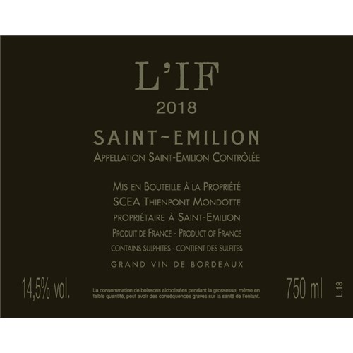 The If - Saint-Emilion Grand Cru 2018 4df5d4d9d819b397555d03cedf085f48 
