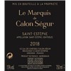 The Marquis of Calon Ségur - Château Calon Ségur - Saint-Estèphe 2018 4df5d4d9d819b397555d03cedf085f48 