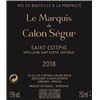 The Marquis of Calon Ségur - Château Calon Ségur - Saint-Estèphe 2018 4df5d4d9d819b397555d03cedf085f48 