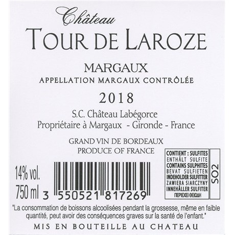 Tour de Laroze - Margaux 2018