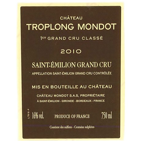 Troplong Mondot - Saint-Emilion Grand Cru 2010