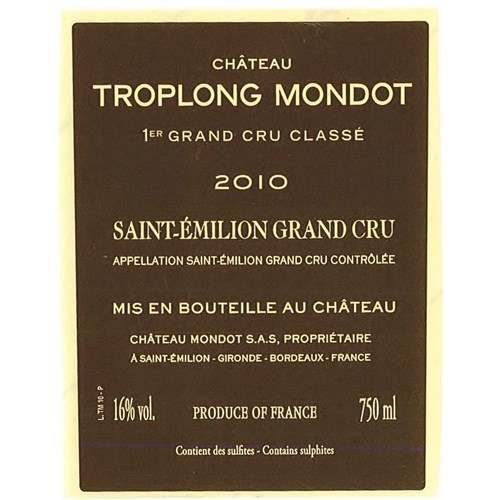 Troplong Mondot - Saint-Emilion Grand Cru 2010