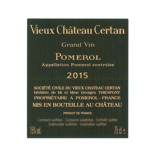 Vieux Château Certan - Pomerol 2015