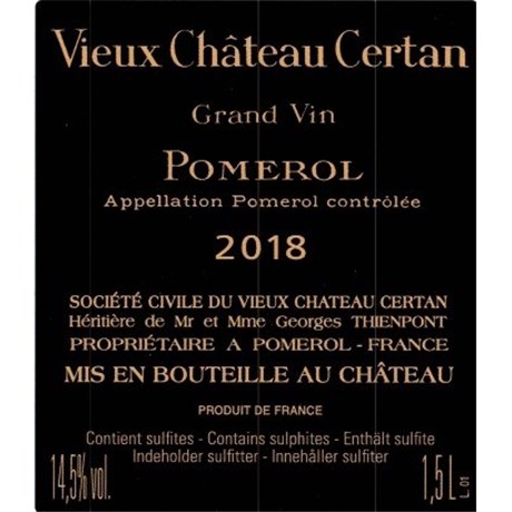 Vieux Château Certan - Pomerol 2018