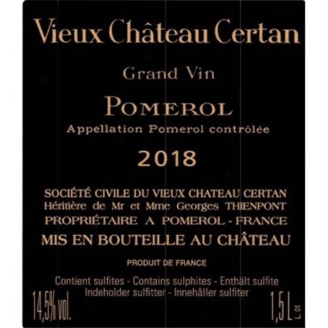 Vieux Château Certan - Pomerol 2018