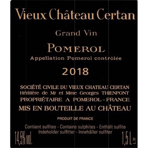 Vieux Château Certan - Pomerol 2018