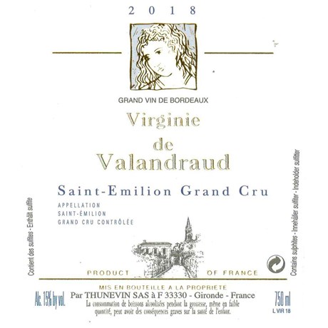 Virginie de Valandraud - Château de Valandraud - Saint-Emilion Grand Cru 2018