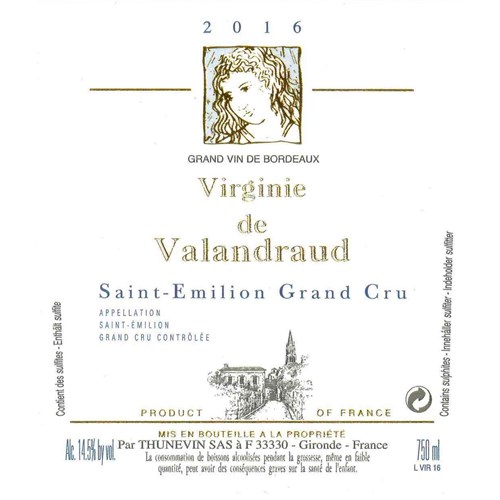 Virginie de Valandraud - Saint-Emilion Grand Cru 2016