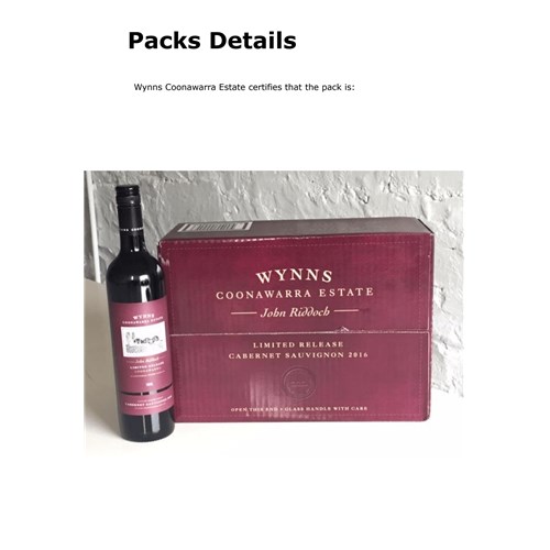 Wynns - John Riddoch Cabernet Sauvignon - Coonawarra 2016