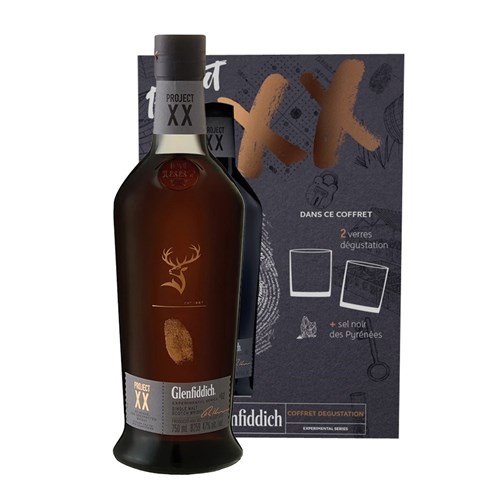 Coffret Whisky Glenfiddich Project XX et 2 Verres - 47° 70 cl