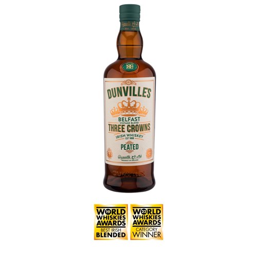 Dunville's Three Crowns Tourbé - Blended Irish Whiskey 43.5° 70 cl