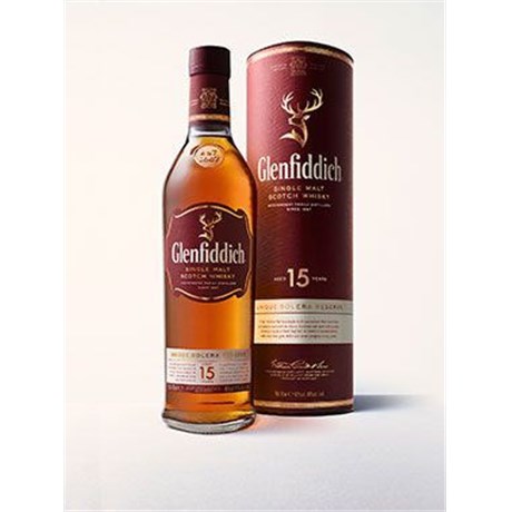 Glenfiddich Whiskey 15 Years Old - Unique Solera Reserve - 40 ° 70 cl 11166fe81142afc18593181d6269c740 
