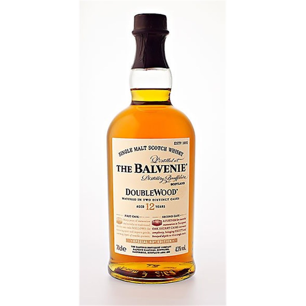 Balvenie single malt whiskey