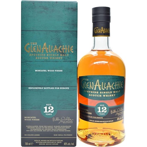 Whisky GlenAllachie 12 ans Moscatel - Speyside Single Malt Scotch Whisky 48° 70cl