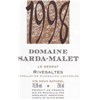 Le Serrat - Domaine Sarda-Malet - Rivesaltes 1998