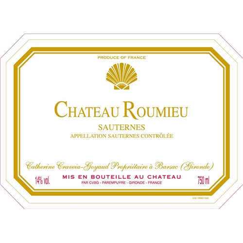 Château Roumieu 2019 - Sauternes