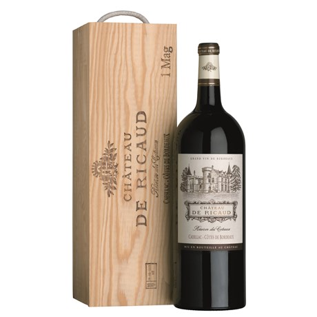 Coffret Magnum Castle of Ricaud - Dourthe - Cadillac Côtes de Bordeaux 2012 