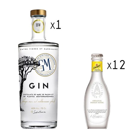 Pack Gin Tonic - Gin Grappe de Montpellier et ses Schweppes Heritage